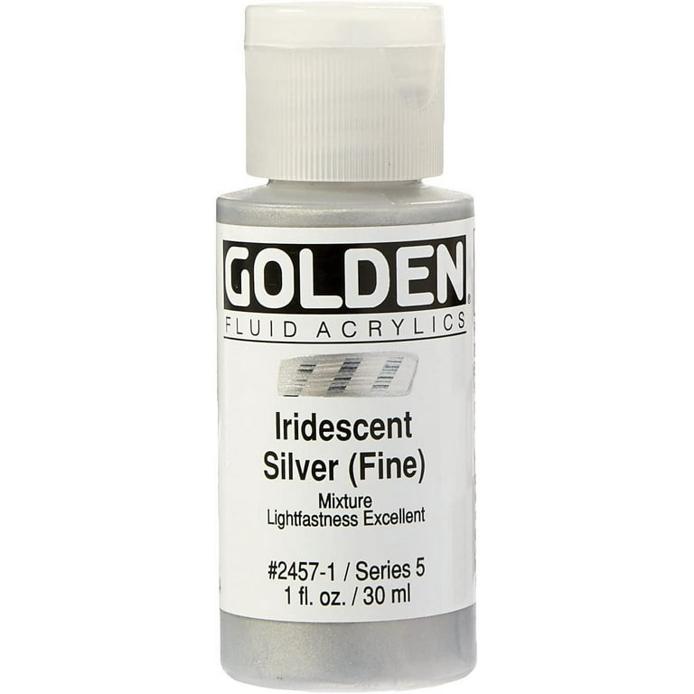 Golden High Flow Acrylic - Iridescent Silver (Fine) 1 oz.