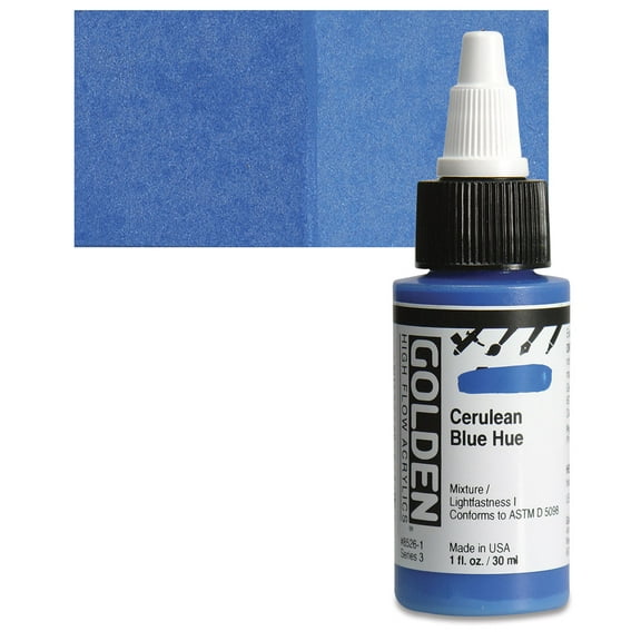 Golden High Flow Acrylics, 1 oz, Cerulean Blue Hue