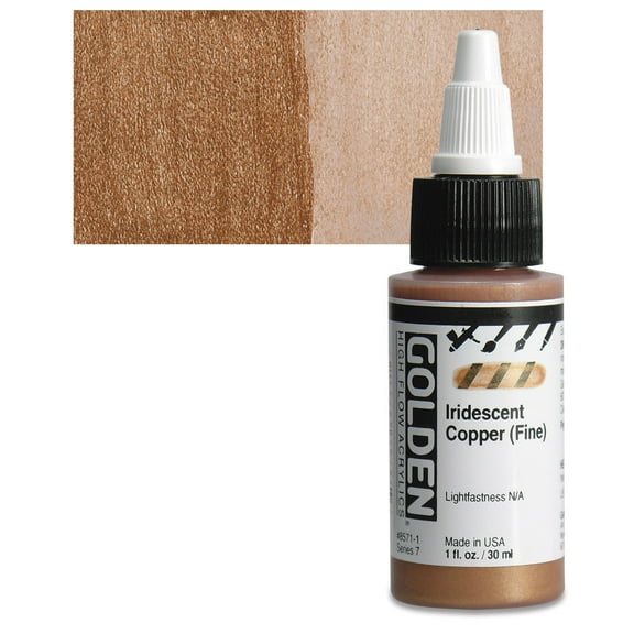 Golden High Flow Acrylics, 1 oz, Iridescent Copper (Fine)