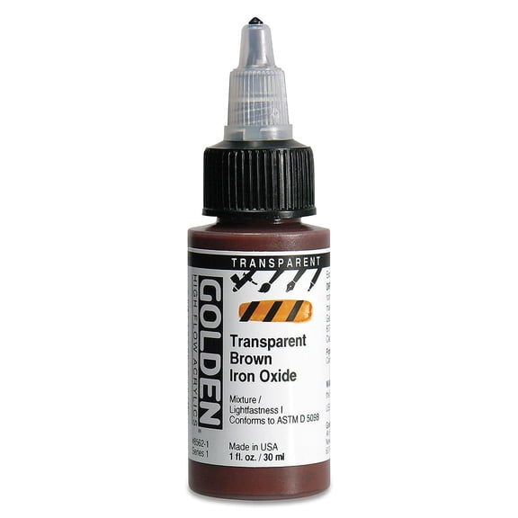 Golden High Flow Acrylics, 1 oz, Transparent Brown Iron Oxide