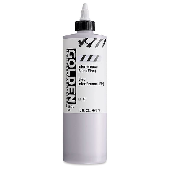 Golden High Flow Acrylics - Interference Blue (Fine), 16 oz bottle