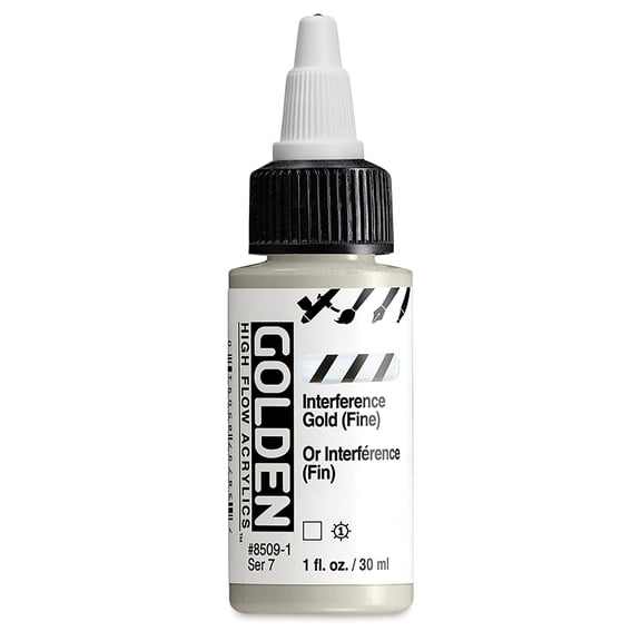 Golden High Flow Acrylics - Interference Gold (Fine), 1 oz bottle
