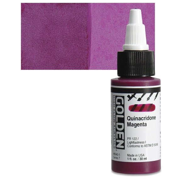Golden High Flow Acrylics - Quinacridone Magenta, 1 oz