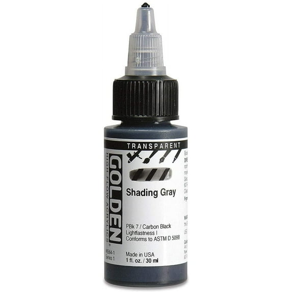 Golden High Flow Acrylics - Transparent Shading Gray, 1 oz