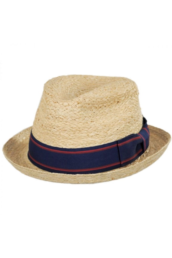 Golden Hill Raffia Straw Fedora Hat - XXL - Natural