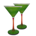 thumbnail image 1 of Golden Hill Studio Frosted Curl Martini Glass (Set of 2), 1 of 3