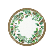 Golden Holly Dessert Plates Appetizer Plates, 7 Multi-color 8 Count by Creative Converting