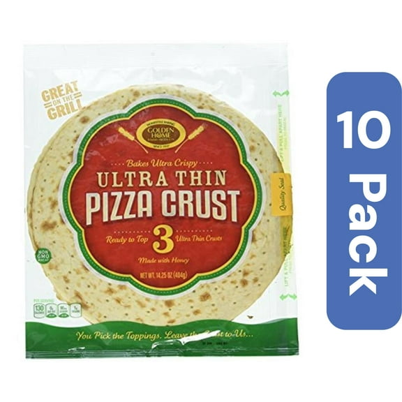 Golden Home 12 in. 14.25 oz Crust Pizza Ultra Thin - Pack of 10