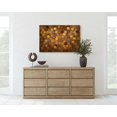 Golden Honeycomb Wall Art Print, Abstract Hexagon Mosaic Pattern And ...