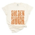 thumbnail image 1 of Golden Hour Block Distressed - Women's Garment Dyed Graphic T-Shirt, 1 of 10
