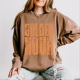 thumbnail image 1 of Golden Hour Block Distressed - Women's Lightweight Garment Dyed Sweatshirt, 1 of 7