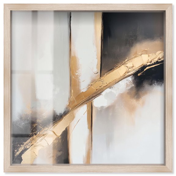 Golden Hour II Shadowbox Print Elegant Wall Decor by Art Remedy, Blonde Frame, 24 x 24