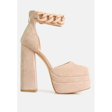 Golden Hour Showstopper Chain Embellished High Platform Sandals