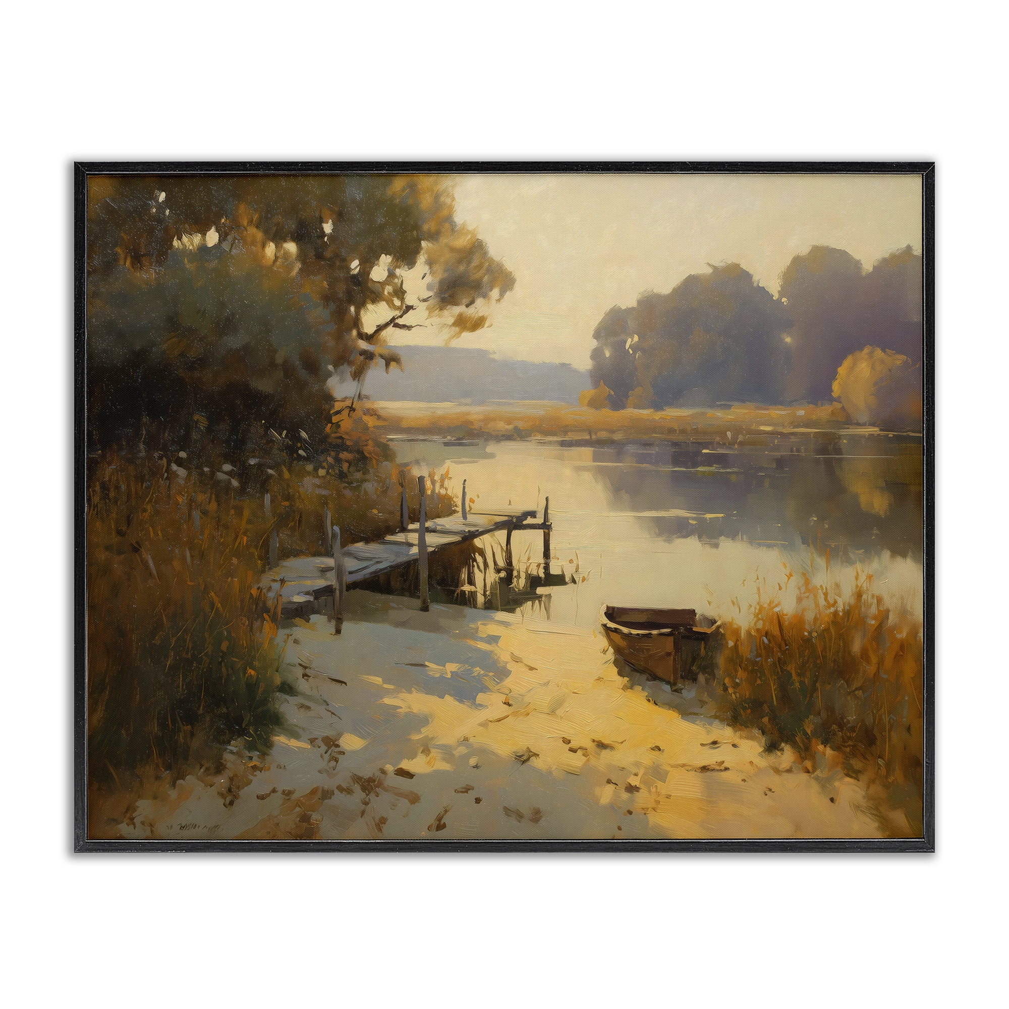Golden Hour in Autumn Black Framed Giclee Art, design by Arlington Prints