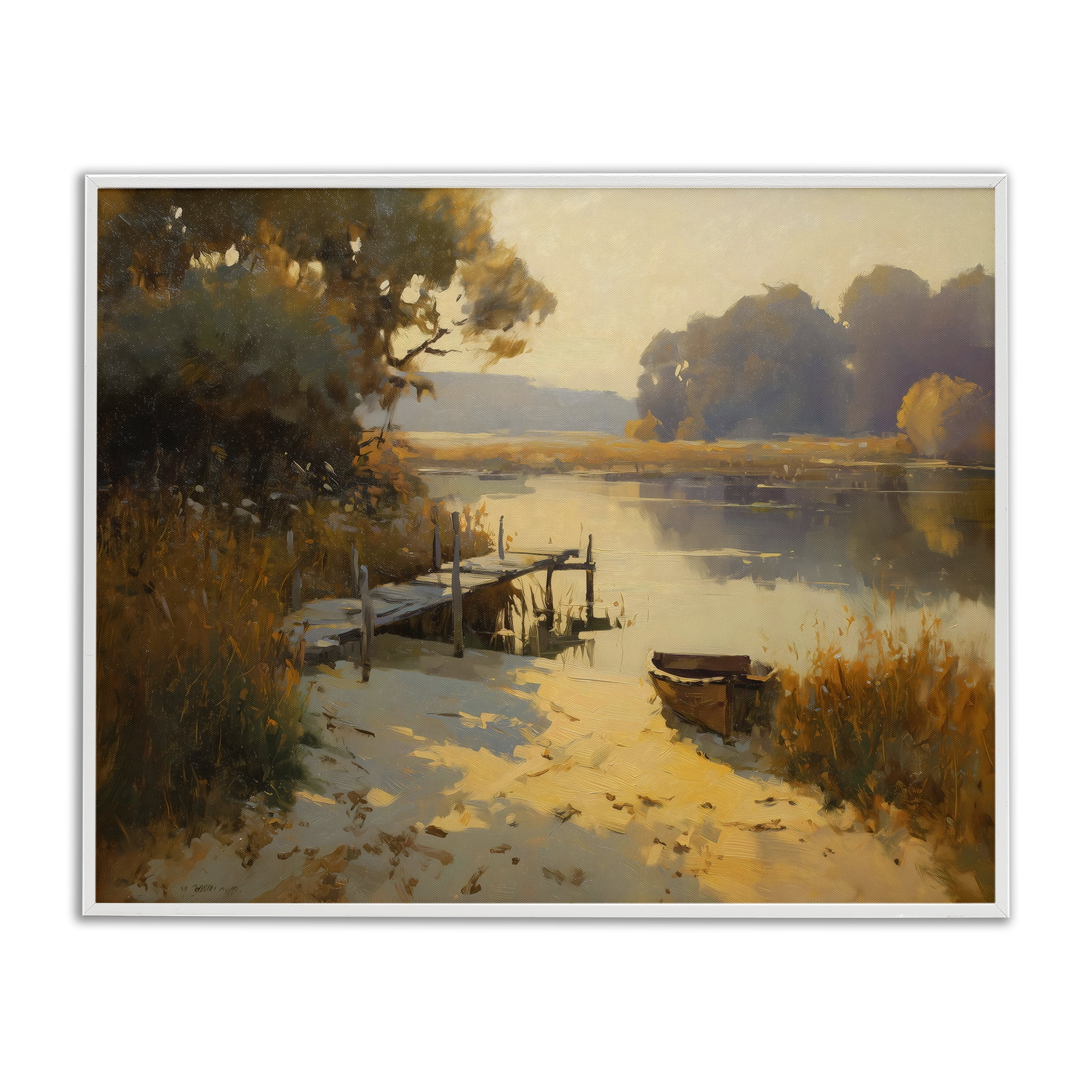 Golden Hour in Autumn White Framed Giclee Art, design by Arlington Prints