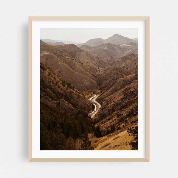 Golden Hour in Golden, Colorado - Golden Colorado Photography Oak Framed Wall Art Print 16 x 20 inches