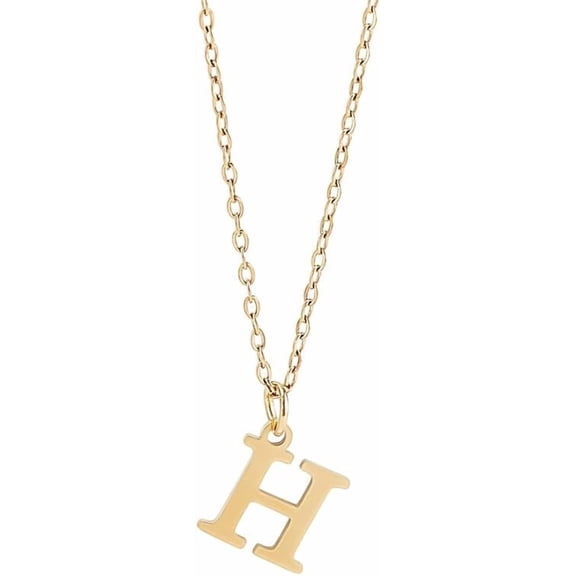 Golden Initial Necklace for Women Dainty 304 Stainless Steel Letter A-Z Pendant Necklace 18"with 2"extender Cute Trendy Initial Necklace Personalized Monogram Name