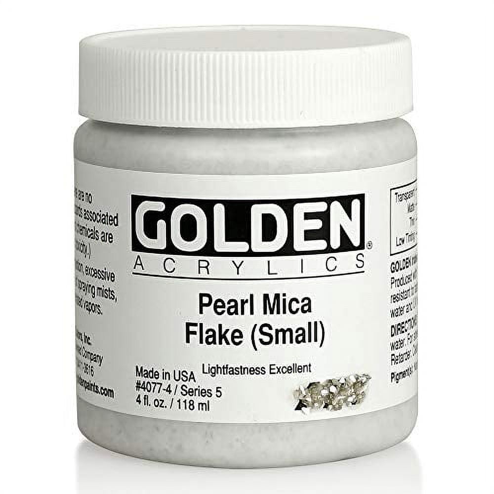Golden® Iridescent Acrylic, 4 oz., Iridescent Pearl Mica Flakes Small