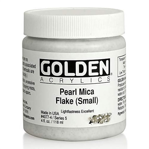Golden® Iridescent Acrylic, 4 oz., Iridescent Pearl Mica Flakes Small