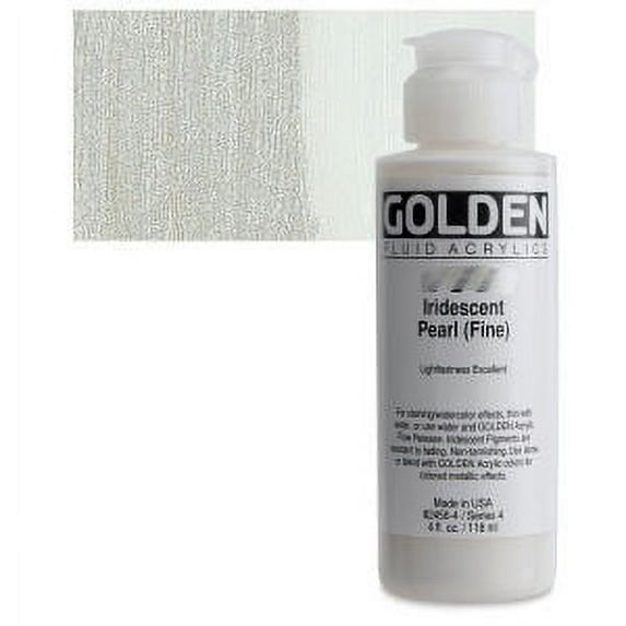 Golden Iridescent Fluid Acrylic, 4 oz., Iridescent Pearl