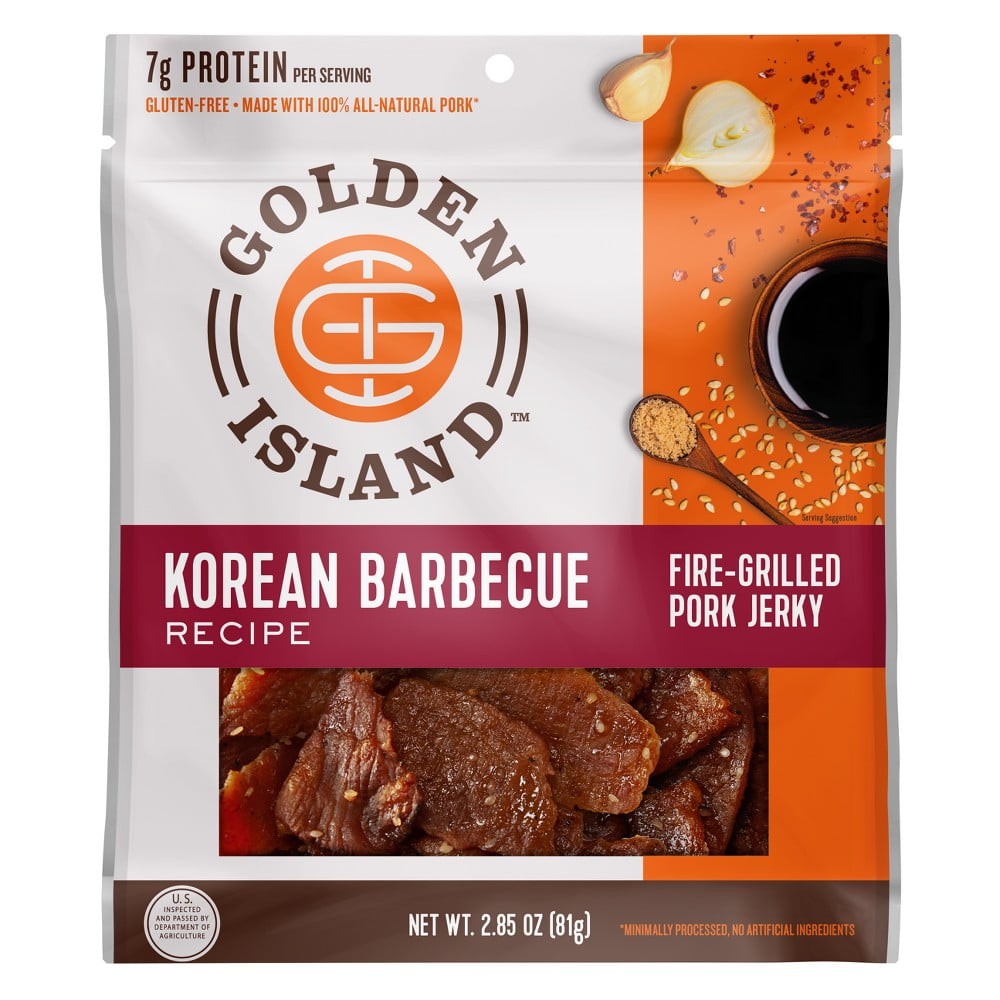 Golden Island Korean BBQ Pork Jerky 2.85 oz (Pack of 4)