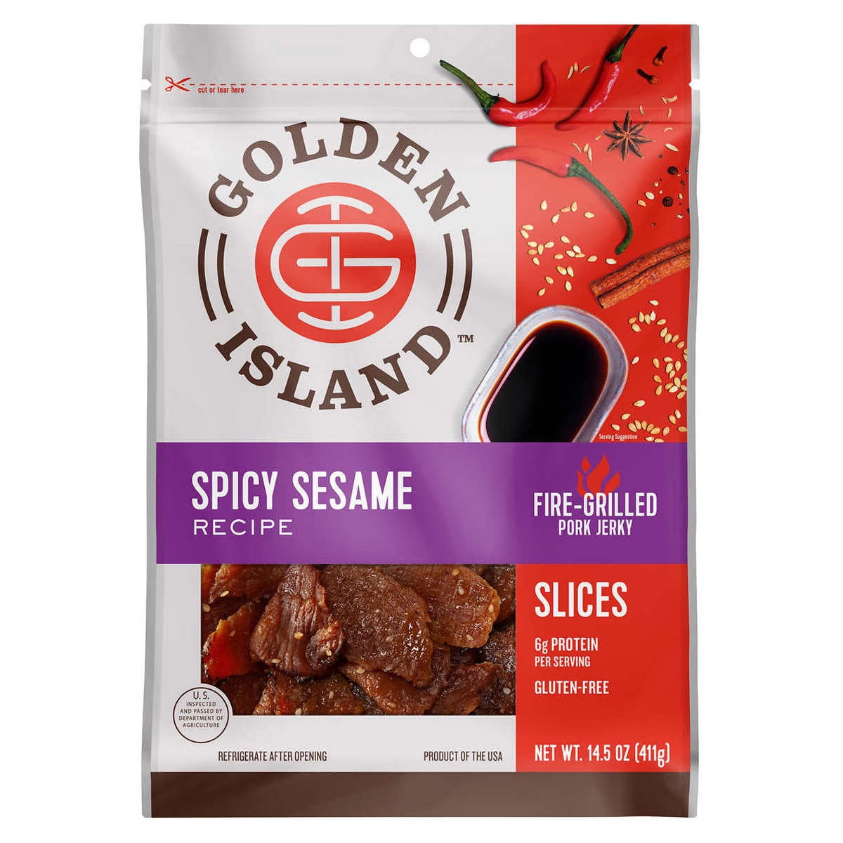 Golden Island Spicy Sesame Pork Jerky 14.5 OZ