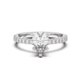 thumbnail image 1 of Golden Jewel 2.2 Ct Pear Cut Moissanite Engagement Wedding Ring - 14K White Gold Plated - Moissanite Solitaire Ring with Accent Stones - Bridal Jewelry - Engagement Ring for Special Occasions, 1 of 3