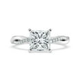 thumbnail image 1 of Golden Jewel 2.2 Ct Princess Cut Moissanite Halo Engagement Ring - 14K White Gold Plated Moissanite - Split Shank Design - Perfect Gift for Women's - Great for Birthday and Special Occasions, 1 of 3