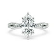 thumbnail image 1 of Golden Jewel 2.4 Ct Marquise Cut Moissanite Engagement Ring - 14K White Gold Plated - Moissanite Ring - Split Shank Crisscross Infinity Design - Beautiful Gift for Any Occasion - Birthday Gift, 1 of 3