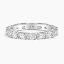 Golden Jewel Excellent 1.3 Ct Oval Cut Diamond Ring - 14K White Gold Plated Wedding Anniversary Ring - Simple Diamond Ring for Women - Eternity Diamond Ring for Women - Birthday Gift for Her