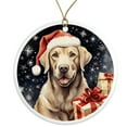 thumbnail image 1 of Golden Lab Dog Ornament - Pet Ornament for Christmas Tree - 3" Round Ceramic - Printed in USA - Puppy New Dog - Dog Mom - Dog Dad - Pet Owner - Xmas Decoration DOG0135, 1 of 5