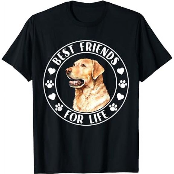 Golden Labrador Retriever Best Friends For Life Mom Dad T-Shirt