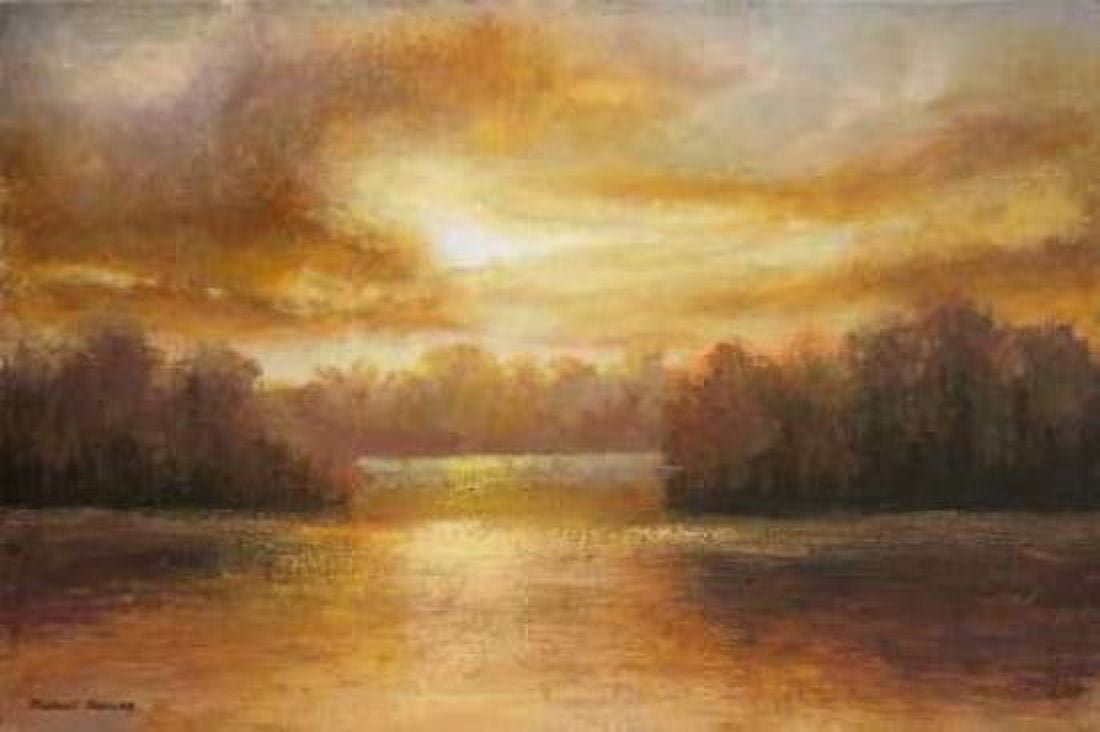 Golden Lake Glow II Canvas Art - Michael Marcon (12 x 18)