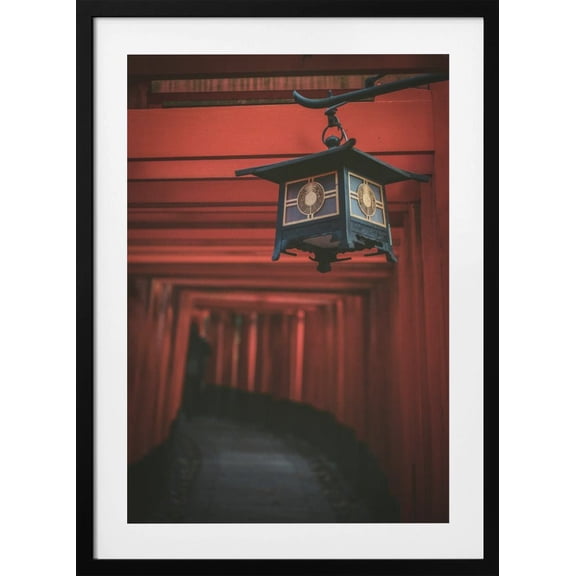 Golden Lantern Framed Art Modern Wall Decor