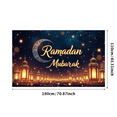 thumbnail image 1 of Golden Lanterns Ramadan Mubarak Theme Decorative Banner Event Backdrop Eid Crafts Photography Props Festive Party Supplies Ramadan Decor, 1 of 8