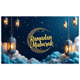 thumbnail image 1 of Golden Lanterns Ramadan Mubarak Theme Decorative Banner Event Backdrop Eid Crafts Photography Props Festive Party Supplies Ramadan Decor, 1 of 7