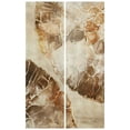 thumbnail image 1 of "Golden Layers I" Abstract artwork Rendered on Gold Shagreen Wrapped Canvas Wall Art Set, sized 72"x22", 1 of 11