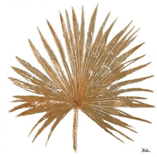 Golden Leaf Palm I Canvas Art - Patricia Pinto (24X24)
