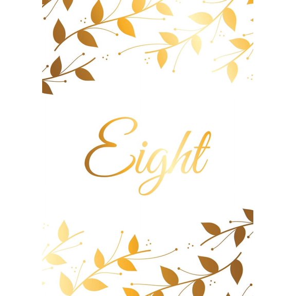 Golden Leaf Table Cards Number 1-40 Double Sided For Wedding Reception Event Party Baby Shower Birthday 4x6