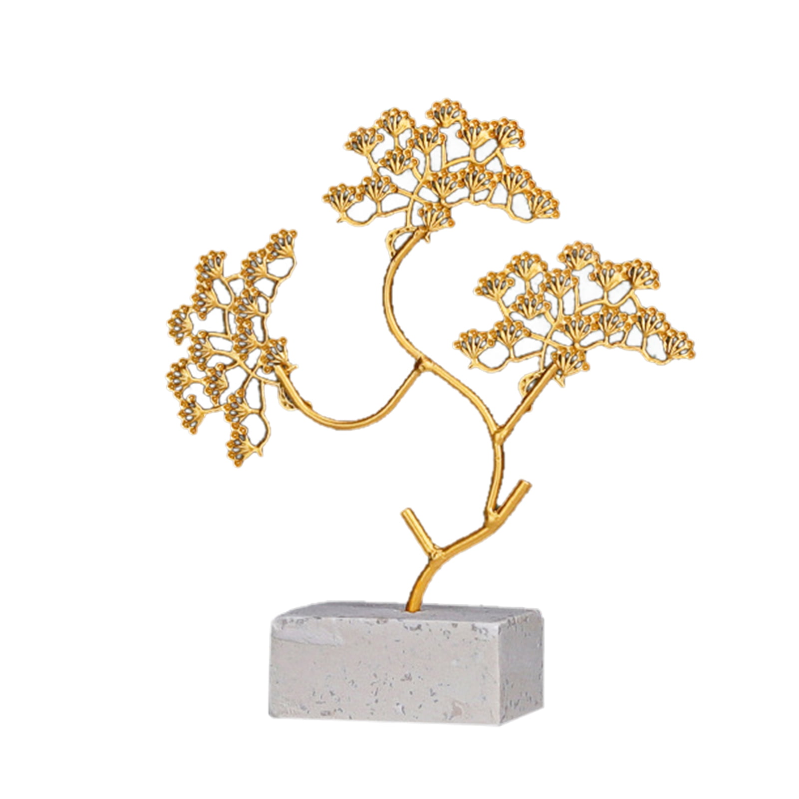 Fresh Look at Golden Leaf Tree Ornament Desktop Accent For Home Decor 18
