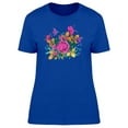 thumbnail image 1 of Golden Leaves & Pink Flowers T-Shirt Women -Image by Shutterstock, Female Large, 1 of 2