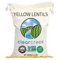 thumbnail image 1 of Certified Glyphosate Residue Free Yellow Lentils | Montana Grown | 4 lb Linen Drawstring Bag | Non-GMO | Kosher | Vegan | Non-Irradiated (Will Sprout), 1 of 7