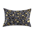 thumbnail image 1 of Golden Leopard Print Pattern Queen Size Satin Pillowcase 30''x20'' Double-Sided Print Soft Wrinkle Resistant, 1 of 9