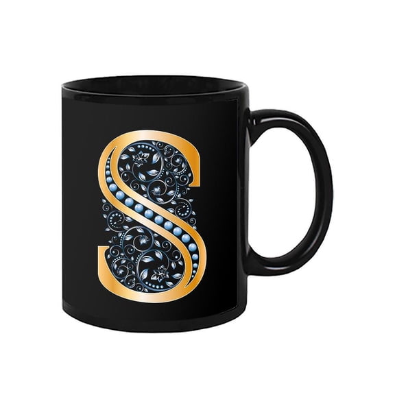 Golden Letter S Mug Unisex's -Image by Shutterstock