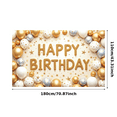 thumbnail image 1 of Golden Letters Happy Birthday Banner Decorative Design Colorful Balloons Celebration Star Elements for Birthday Party Photo Shoot Holiday Celebration, 1 of 7