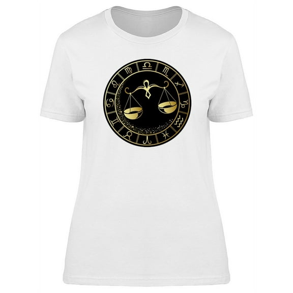 Golden Libra T-Shirt Women -Image by Shutterstock, Female Medium