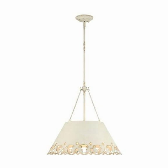 Golden Lighting 0883-5P AI Piper 5-Light Outdoor Pendant in Antique Ivory