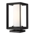 thumbnail image 1 of 2073-OPR NB-OP-Golden Lighting-Smyth - 1 Light Outdoor Pier Mount-13.25 Inches Tall and 7.5 Inches Wide-Natural Black/Opal Finish, 1 of 6