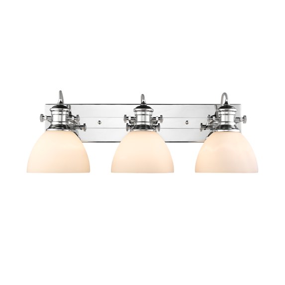 Golden Lighting 3118-BA3 CH-OP 3 Light Hines Bath Vanity - Chrome with Opal Glass