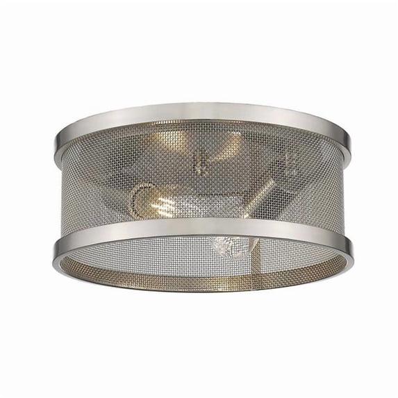 Golden Lighting 3168-Fm11 Channing 2 Light 11" Wide Flush Mount Drum Ceiling Fixture -